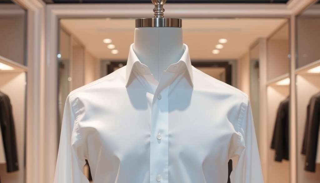 Classic white dress shirt